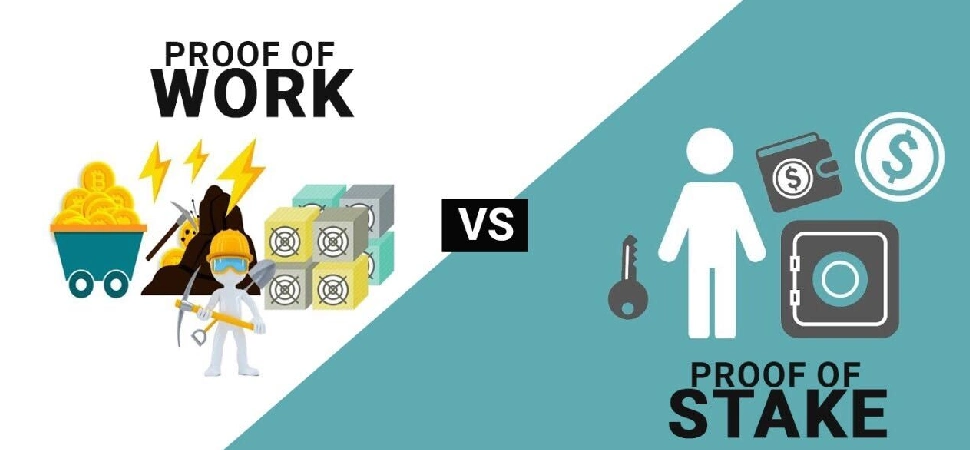 Comparison between Proof of Stake and Proof of Work
